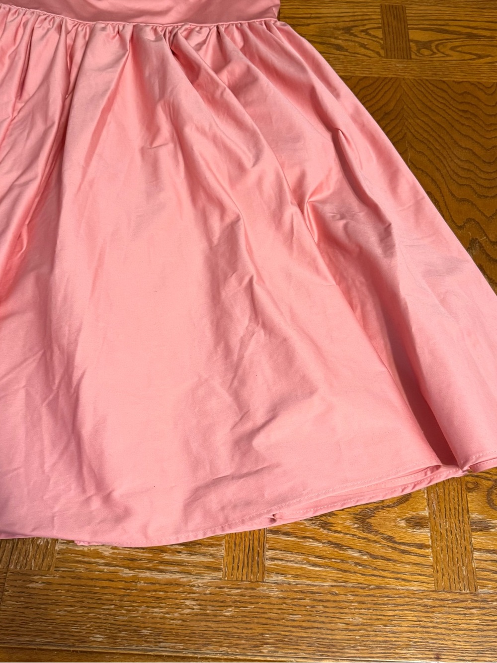 Vixen By Micheline Pitt Ingenue Swing Dress in Blush Pink Sateen XL NWT FLAWED - Picture 7 of 16